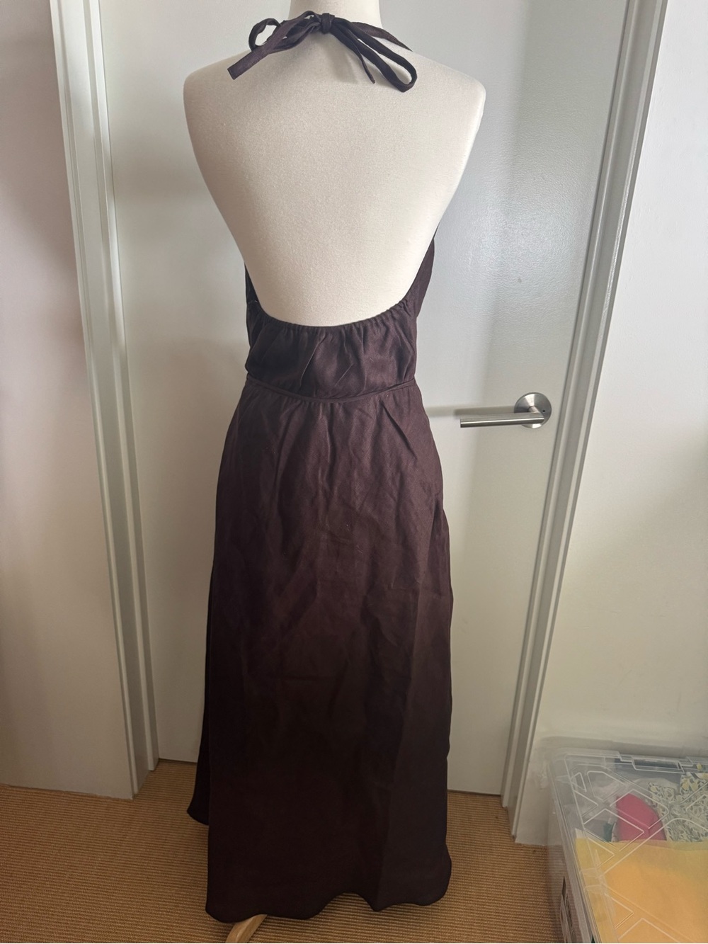 DISSH Dark Brown Halter Maxi Dress - Picture 3 of 6